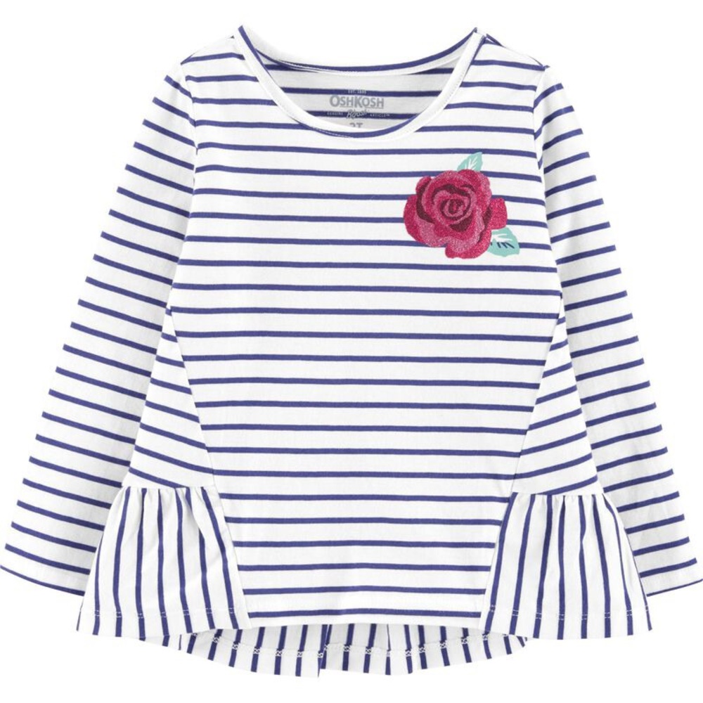 Striped Ruffle Hem Top 24 months